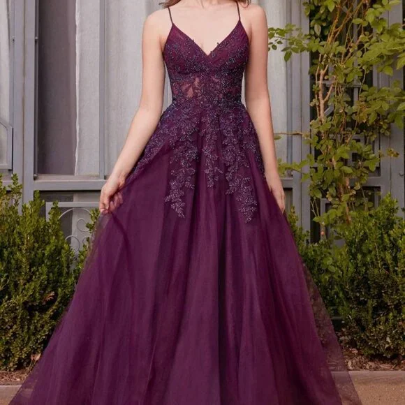 white christmas dresses Lavender Floral Sparkly Tulle Prom Dresses 2025 Removable Long Sleeve –  Viniodress